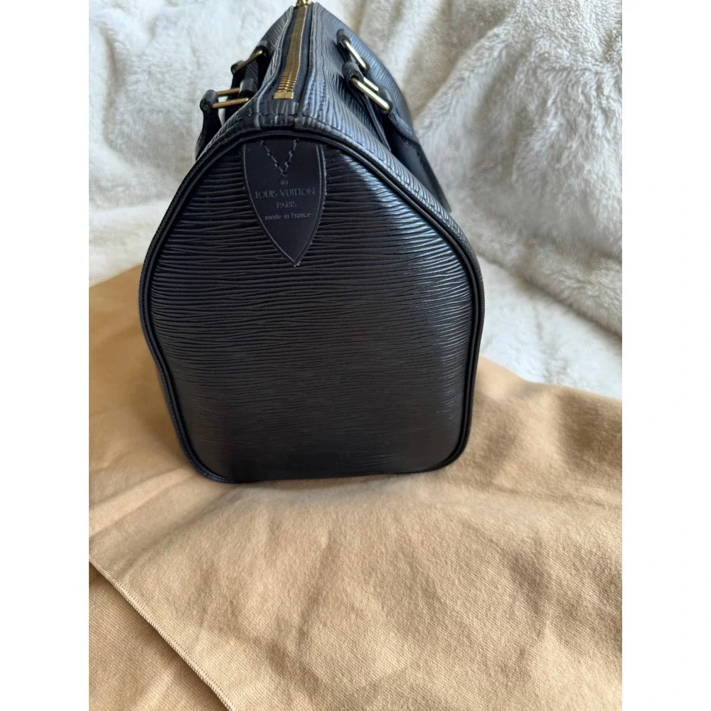 Louis Vuitton Noir Epi Speedy 25 Bag